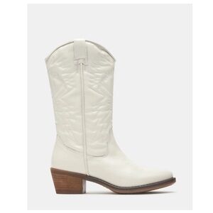 Steve Madden Cream Heeled Boots